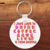 コーヒーおもしろい好きの方への贈り物 キーホルダー (正面)