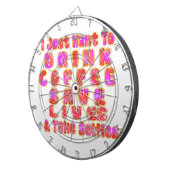 コーヒーおもしろい好きの方への贈り物 ダーツボード (正面右)