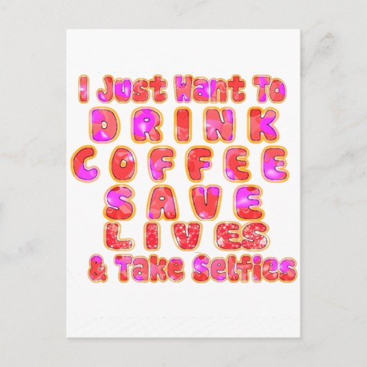 コーヒーおもしろい好きの方への贈り物 ポストカード (正面)