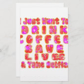 コーヒーおもしろい好きの方への贈り物 便箋 (正面/裏面)