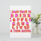 コーヒーおもしろい好きの方への贈り物 便箋 (スタンド正面)