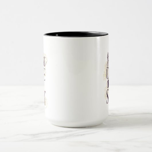 コーヒーおもしろい好きの飲み物を開始するためのコーヒーを挿入 マグカップ (中央)