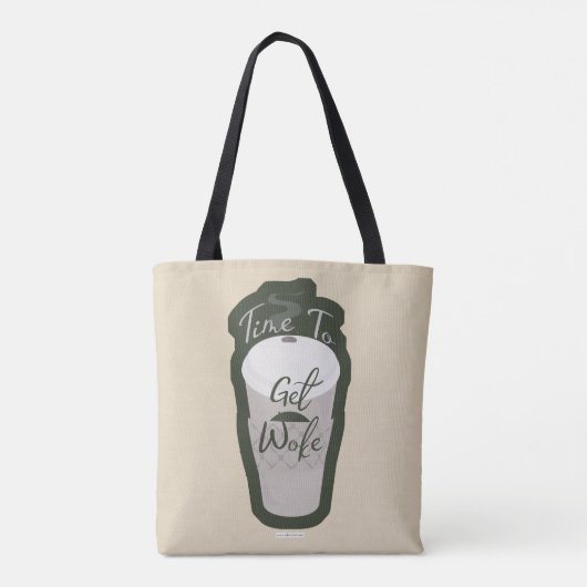 コーヒーおもしろい漫画のデザインアートで目が覚める トートバッグ (裏面)