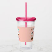 コーヒーおもしろい猫 アクリルタンブラー (右)