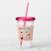 コーヒーおもしろい猫 アクリルタンブラー (裏面)