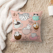 コーヒーおもしろい猫 クッション (ブランケット)