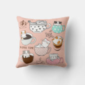 コーヒーおもしろい猫 クッション (裏面)