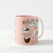 コーヒーおもしろい猫 ツートーンマグカップ (正面右)