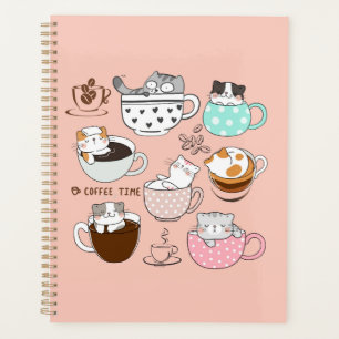 コーヒーおもしろい猫 プランナー手帳