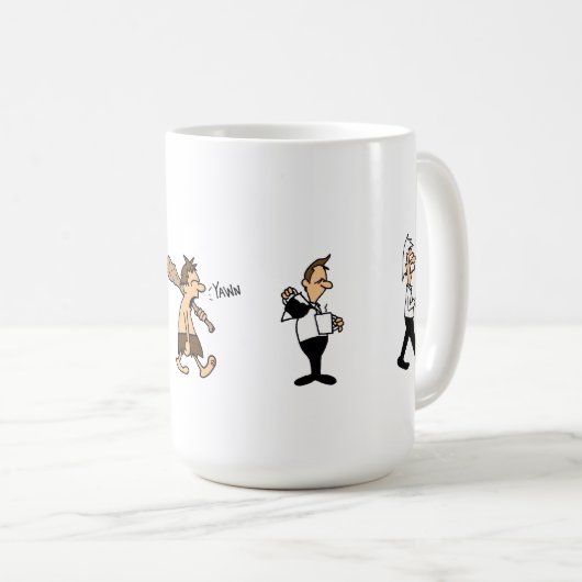 コーヒーおもしろい飲料の進化 コーヒーマグカップ (正面右)