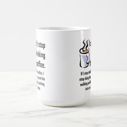 コーヒーおもしろマグカップをストップことができません コーヒーマグカップ (中央)