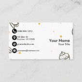 コーヒーおよびカップケーキが付いているカフェ 名刺 (正面)