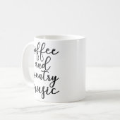 コーヒーおよびカントリーミュージック コーヒーマグカップ (正面左)