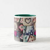 コーヒーおよびキルトのマグ ツートーンマグカップ (中央)