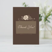 コーヒーおよびクリームのバラ サンキューカード (スタンド正面)