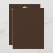 コーヒーおよびクリームのバラ 招待状 (正面/裏面)