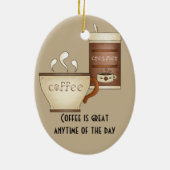 コーヒーおよびクリーム セラミックオーナメント (裏面)