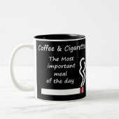 コーヒーおよびタバコのマグ ツートーンマグカップ (左)