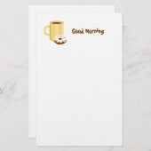 コーヒーおよびドーナツ文房具 便箋 (正面/裏面)