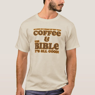 コーヒーおよび聖書のワイシャツ Tシャツ
