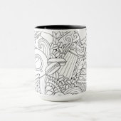 コーヒーおよび茶落書き マグカップ (中央)