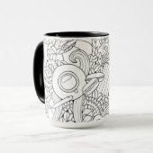 コーヒーおよび茶落書き マグカップ (正面左)