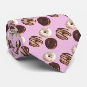 "コーヒーおよび"恋人のためのおもしろいドーナツタイ! ネクタイ (ロール)