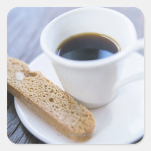 コーヒーおよびBiscotti スクエアシール