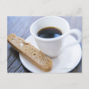 コーヒーおよびBiscotti ポストカード