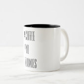 コーヒーおよびZoomies ツートーンマグカップ (正面右)