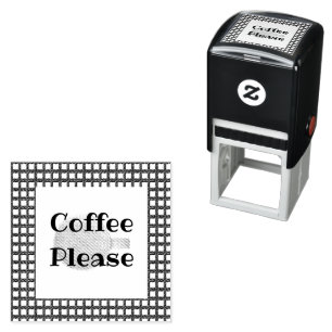 コーヒーお願いコーヒーカップ セルフインキングスタンプ