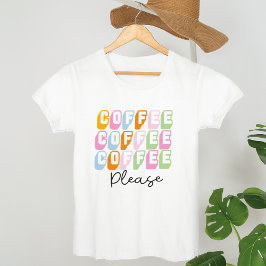 コーヒーお願い、コおもしろいーヒー引用文、コーヒー愛好家 Tシャツ