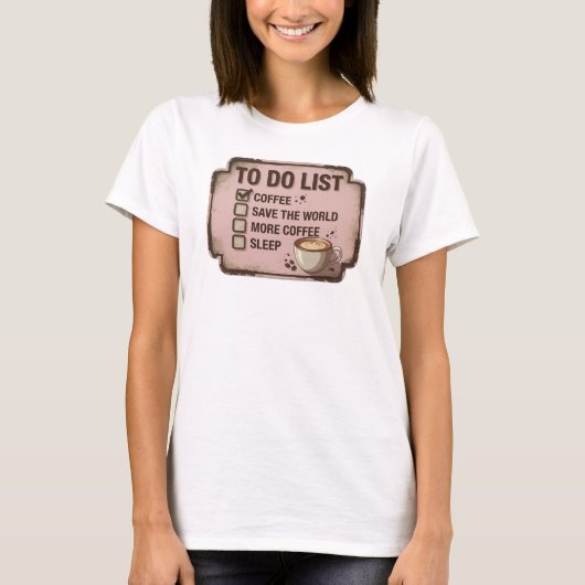 コーヒーから世界を救え オリジナルTシャツ Tシャツ (正面)