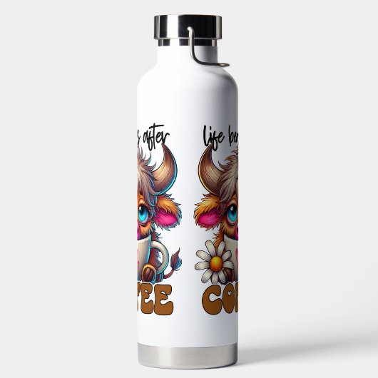 コーヒーから人生は始まる ウォーターボトル (左面)