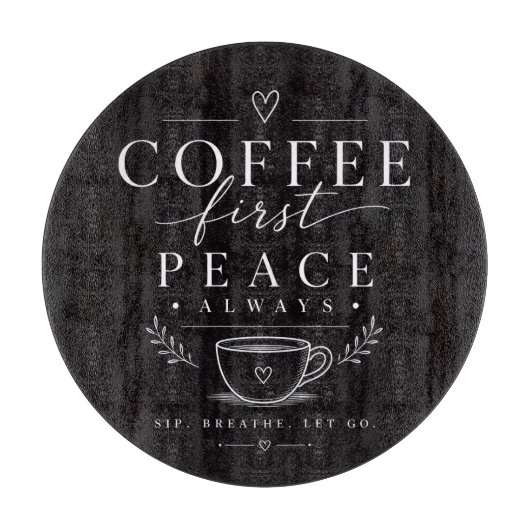 コーヒーから始まる平穏 カッティングボード (正面)