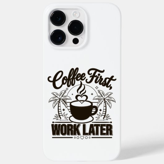 コーヒーから始めよう。カフェインの気分でやる気を出す Case-Mate iPhoneケース (裏面)