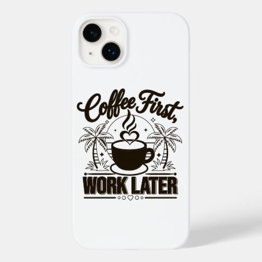 コーヒーから始めよう。カフェインの気分でやる気を出す Case-Mate iPhoneケース (裏面)