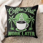 コーヒーから始めよう。Caffeine Vibesがあなたを動かす クッション (ブランケット)