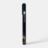 コーヒーから立ち上る湯気の中のダンサー iPhone 15ケース (左側面)