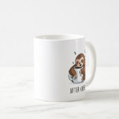 コーヒーかわいい漫画の前後に退屈する コーヒーマグカップ (正面右)