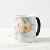 コーヒーかわいらしいブロンドのLola モーフィングマグカップ (正面右)