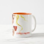 コーヒーかわいらしい午後の壊れ目 ツートーンマグカップ (正面右)