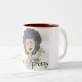 コーヒーかわいらしいLola! ツートーンマグカップ (正面右)