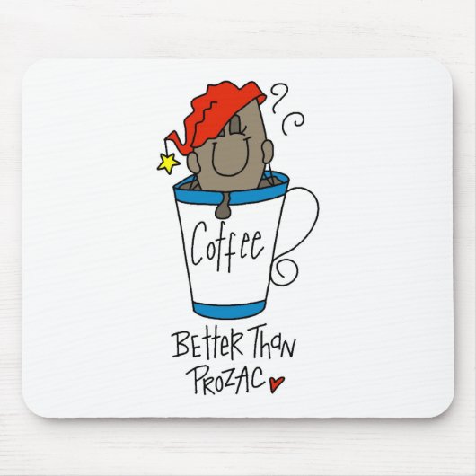 コーヒーかプロザック マウスパッド (正面)