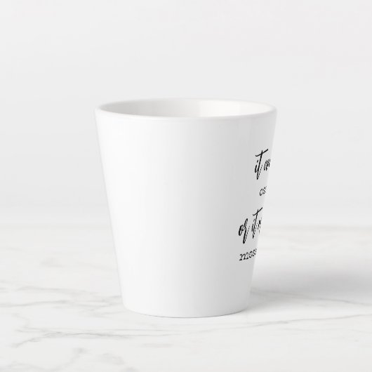 コーヒーかムーンシャインマグカップかも カフェラテマグ (正面)