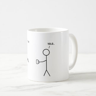 コーヒーか人生か - YOLO マグカップ