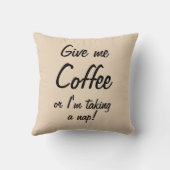 コーヒーか昼寝か？ クッション (裏面)