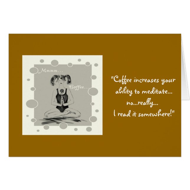 コーヒーか黙想+ヨガのユーモア (正面横)