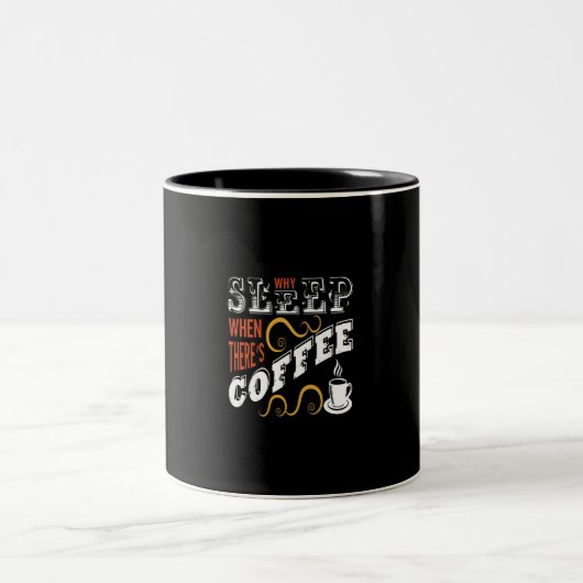 コーヒーがあるときに眠る理由 ツートーンマグカップ (中央)