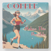 コーヒーがこの可能な走 ストーンコースター (正面)